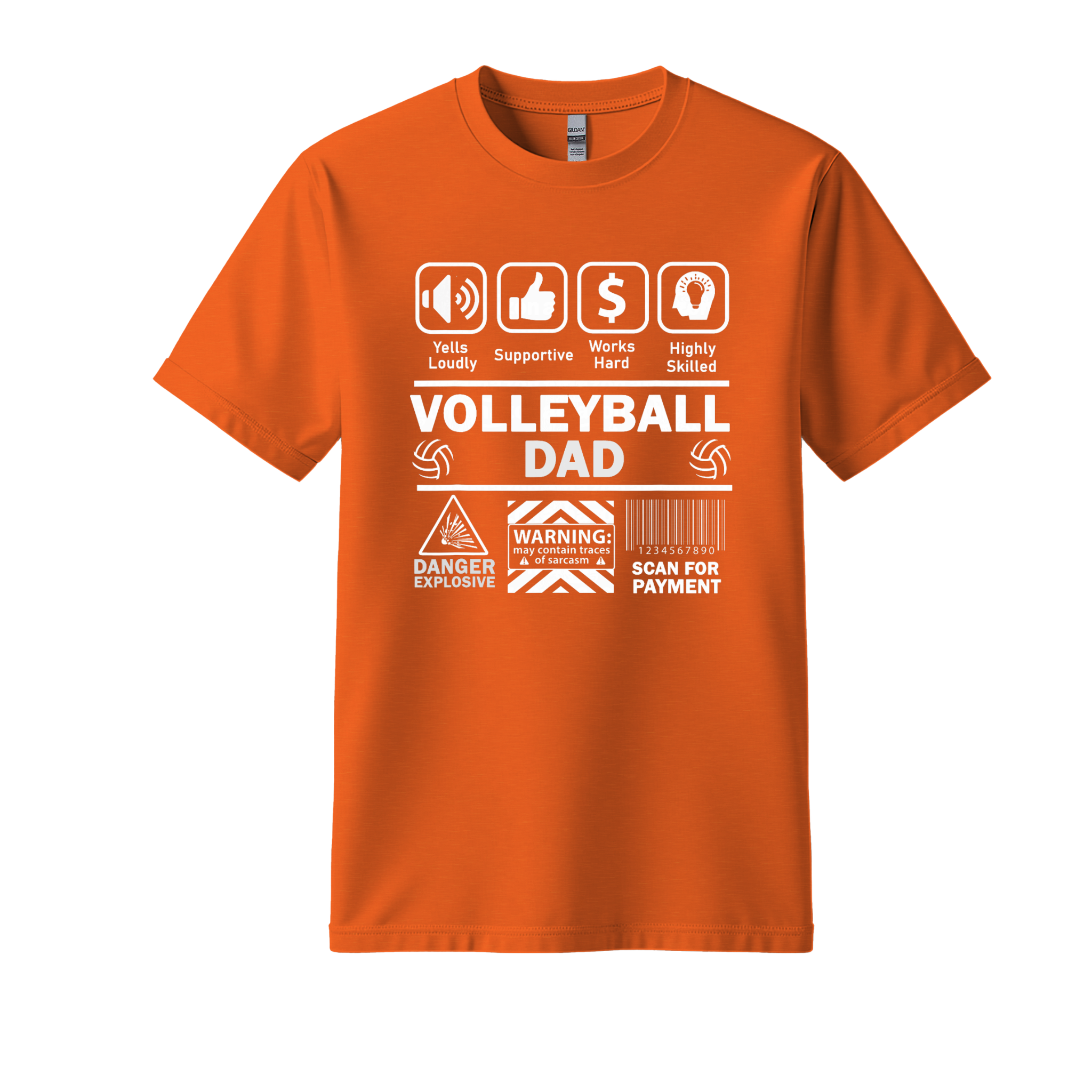 Volleyball Dad — Yells Loudly press-ready transfer