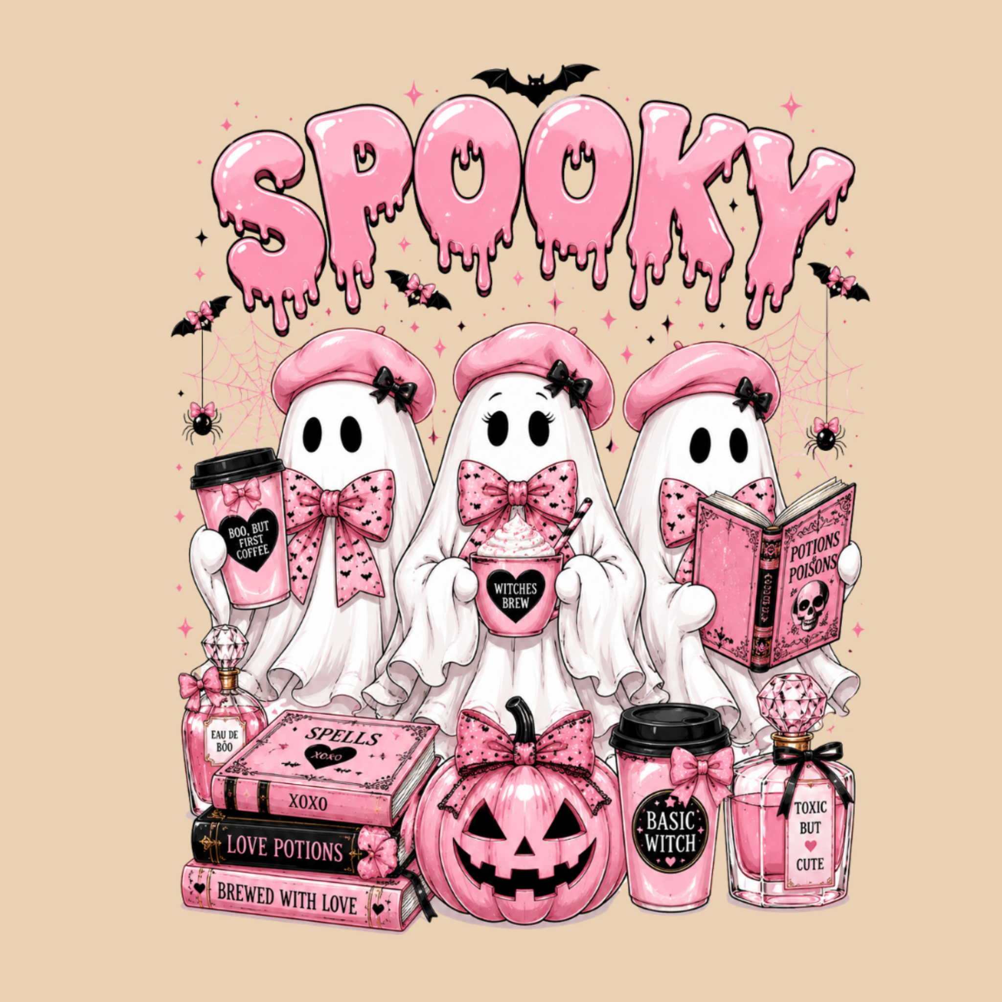 Spooky Pink press-ready transfer
