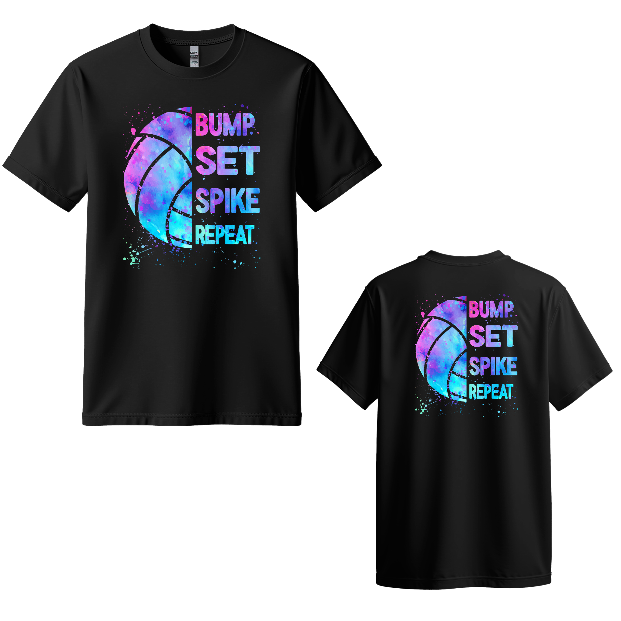 Bump Set Spike Repeat press-ready transfer