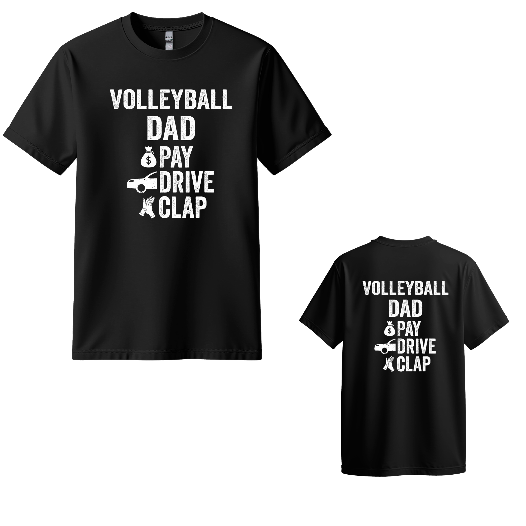 Volleyball Dad — Black press-ready transfer
