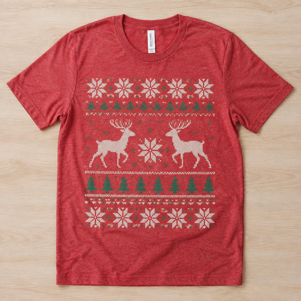 Ugly Sweater Knit Tee printed shirt